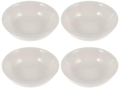 Cabilock Dipping Sauce Dishes 4PCS Ceramic Soy Sauce Dipping Bowls 3 inch Sauce Dishes Small Seasoning Dish Condiment Dishes Set Appetizer Bowls for Sushi Snack Pinch Kitchen Prep - White