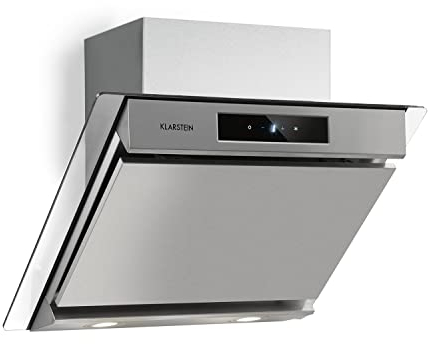 Klarstein Balzac kopffreie Haube - extra leise Wandabzugshaube, Umluft und Abluft, LED-Beleuchtung, Fettfilter, EEK: A, Abluftleistung: 604 m³/h, Typ: Balzac Silent, 60 cm
