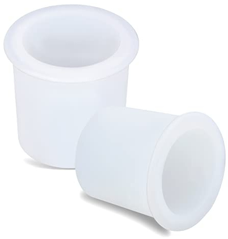 AIEX 2 Stück Tischschirm-Lochringe Durchmesser 5cm, Silikon Terrassentisch Regenschirm Lochstecker, Weich Terrassentisch Schirmkegel für Café Milchtee-Laden Hof (Weiß)