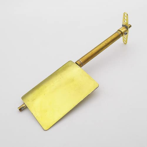 PRODCA Spielzeug-Zubehör, 1 x ferngesteuertes Bootsruder, 45 mm x 33 mm, Kupfer, untergetauchtes Lenkruder, kompatibel mit ferngesteuertem Boot, Marine, Schlepper, Angeln, Flugzeug, trägt