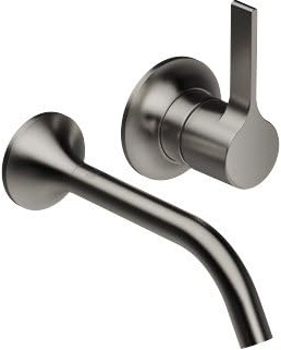 Dornbracht VAIA Waschtisch-Wand-Einhandbatterie ohne Ablaufgarnitur, Ausladung 190 mm, 36860809, Farbe: Dark Platinum matt