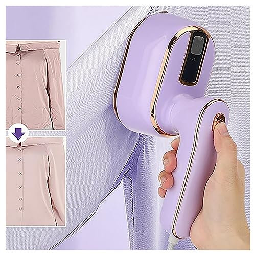 Mini Plancha Plegable, Plancha De Vapor De Viaje con Asa Plegable Giratoria,100W y 100ml, Plancha Mini De Vapor para El Hogar,Los Negocios Y Los Viajes,Purple