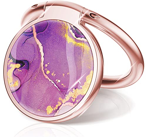Chvelop Anello Supporto Telefono Cellulari Universale Cellulare Anello Metallico Rotazione 360° Gradi Telefono Ring Holder, Smartphone Ring per iPhone,Samsung, Sony,Huawei,Xiaomi,Cristal Violet