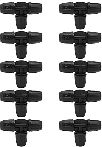 Connettore a T Spinato da 10 Pezzi 8/11, Installazione Facile, Irrigazione Eccellente, Materiale ABS, per Irrigazione a Goccia da Giardino