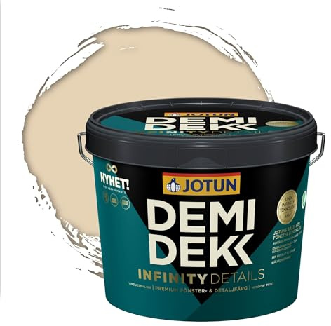Jotun - Peinture Bois, Lasure Opaque pour Extérieur et Intérieur Satinée - DEMI DEKK INFINITY DETAILS - RAL 1015 - Ivoire Clair - 3L
