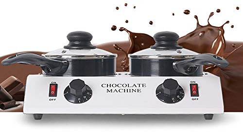sjdoPulse Derretidor De Chocolate 30-80 ℃ Máquina Eléctrica De Fusión De Chocolate Caliente Y Templado Capacidad De Ollas Dobles 4.4Lbs Olla Doble