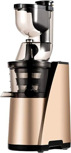 GYDUHYE 150W Commercial Electric Slow Juicer, Masticating Juicer Machine with Quiet Motor, Non-Drip Spout, Easy to Clean(Color:Gold)