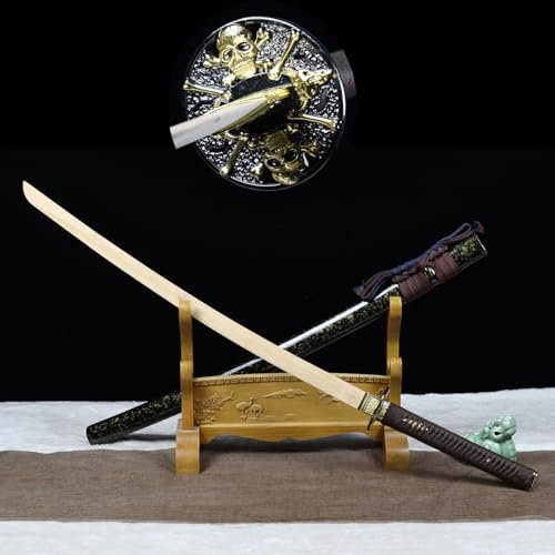 LQSLFsword 103 cm handgjort bambusvärd, kampsport övning träkniv, samurajsvärd katana-svärd, samling/rollspel