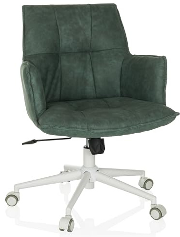 hjh LIVING Homeoffice Stuhl gepolstert SOLAO Life W Schreibtischstuhl Drehstuhl höhenverstellbar, Stoffbezug Mint-Grün