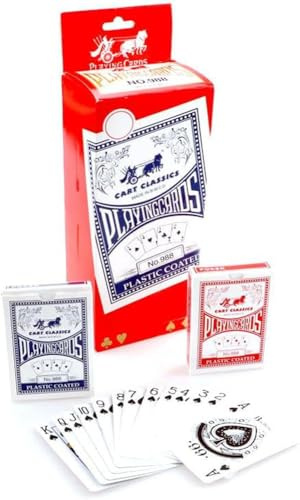 VLNET 2 oder 12 Poker-Karten, Ramino, französische Karte, Maßstab 40, Machiavelli, Texas Holdem Poker, Canasta, Blackjack, Burraco, Pinnacolo N988 Classic (2)