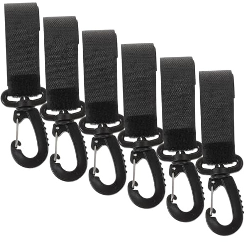 WATIIFUFU 6pezzi Ganci per Passeggino Ganci Girevoli per Passeggino in Plastica per Appendere Clip per Appendere Borsa da Viaggio Borse per Pannolini