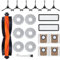 Kit di accessori di ricambio per aspirapolvere robot Xiaomi X20 Max / X20 Pro, 1 spazzola principale, 2 filtri HEPA, 6 panni, 4 sacchetti per la polvere, 6 spazzole laterali, 1 spazzola per la pulizia