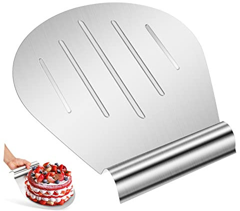 Mikikit Levantador De Pasteles De Acero Inoxidable 29 Cm Pala Para Pizza y Hornear Espátula Para Pizza Herramienta De Cocina Para Uso Doméstico y Profesional