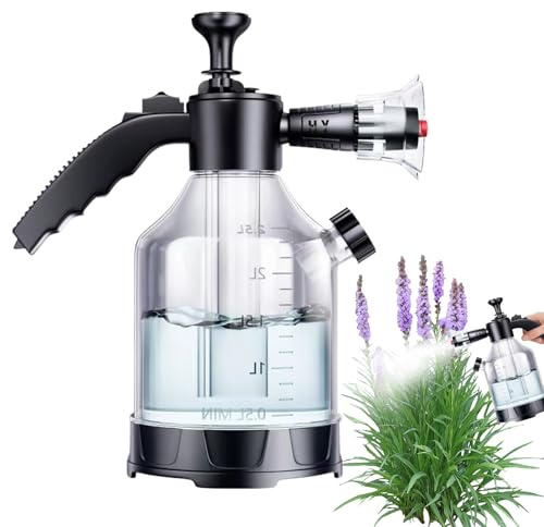 Botella pulverizadora de espuma – Botella de pulverización a presión de jardín de 5 l | Pulverizador de bomba resistente para jardín | Boquilla ajustable accesorio de lavadora a presión Suministros de