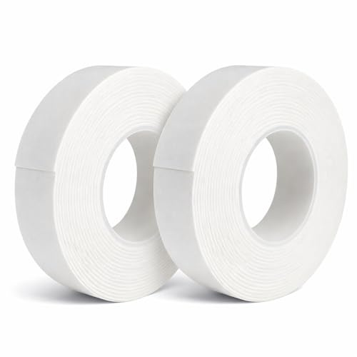 2PCS Double Sided Adhesive Pads, Foam Sticky Pads,Heavy Duty Waterproof White Tape for Indoor and Outdoor Use Double Sided Sticky Tape Alternative to Duct Tape Ideal for DIY Home Office Mounting and C