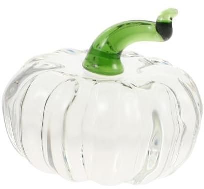 Ciieeo Adorno de Calabaza de Cristal Transparente para Decoración Interior y Exterior Esculturas de Calabaza para Mesas y Ambientales para Sala de y Comedor