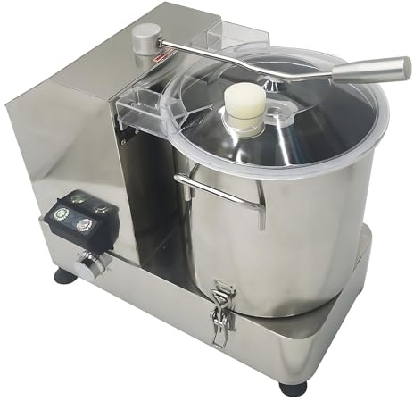 CIELOBLOEN Robot Culinaire Multifonctions 6L/9L/12L et Hachoir Électrique en INOX Qualité Alimentaire - pour Préparer Légumes, Fruits et Biscuits Rapidement en Cuisine Pro ou Domestique 12L