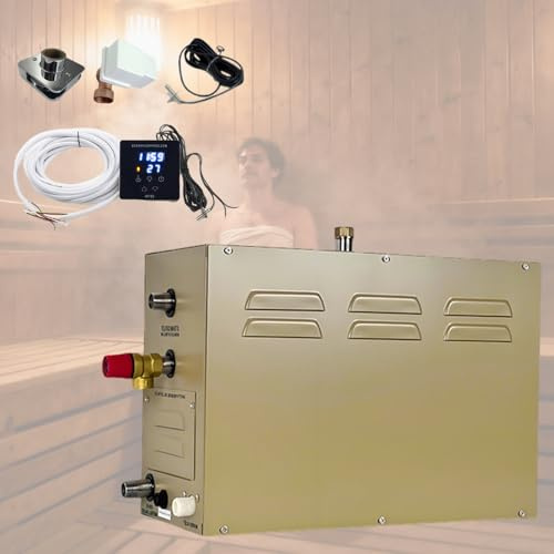 UORDBY Dampfduschen-Set, 3–12 kW, Aromatherapie-Dampfkopf, selbstentleerendes System, LED-Touchscreen-Steuerung, für Private und gewerbliche Sauna, Dusche, Bad und Spa 3KW