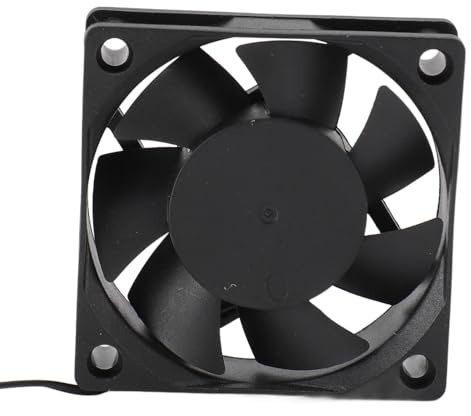 SUNGOOYUE 60mm Computer Case Fan, PBT 4 Pin PWM Smart Temperature Control 3000RPM Quiet Dual Ball Bearing Cooling Fan with High Pressure Blades for PC Case Black