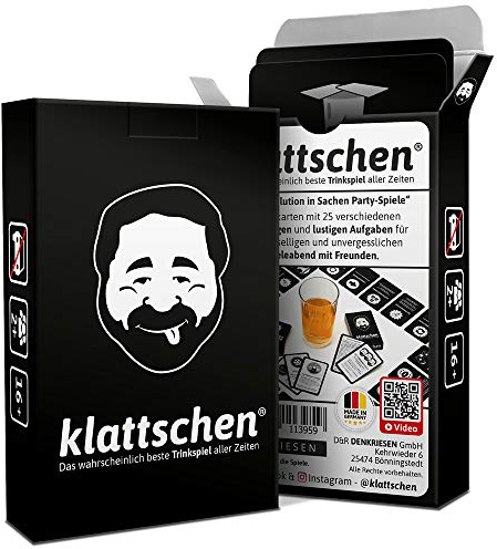 DENKRIESEN Klattschen® – Original Edition | Kartenspiel für Erwachsene | 2+ Spieler | Partyspiel & Gesellschaftsspiel | Lustiges Aktionsspiel für Spielabende, Feiern & Geburtstage | Spaß garantiert