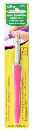 Clover 1055/L Amour Crochet Hook, Size L/8.0mm