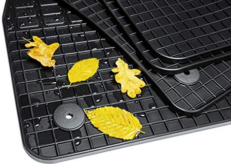 teileplus24 GM-101-P3 Gummimatten Gummi Fußmatten kompatibel mit Citroen Jumper 2 250 2006-, Farbe:schwarz