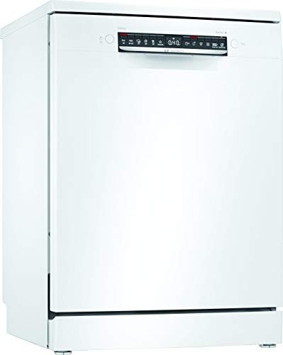 Bosch SMS4HVW31E Serie 4 Freistehender Geschirrspüler / E / 60 cm / Weiß / 94 kWh/100 Zyklen / 13 MGD / SilencePlus / Extra Trocknen / VarioSchublade / Home Connect