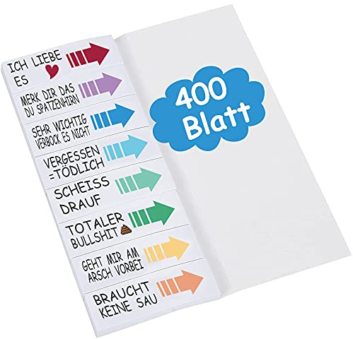 NOCHME Lustige Haftnotizen Sprüche Für Schüler Studenten Lehrer Büro 400 Blatt Klein Klebezettel Sticky Note Page Maker Haftnotizen Für Büro Schule Gadgets Zum Markieren, Lustig Geschenke