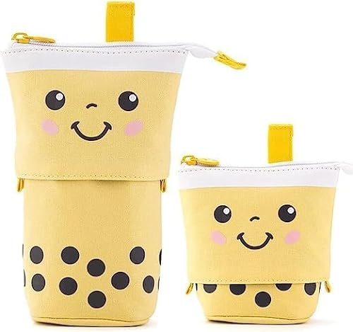 Sunshine smile Federmäppchen Mädchen, Cartoon Bleistifthalter, Tasche Schreibwarenetui, Stiftetasche Pencil Case, Teleskopisch Mäppchen, Student Federmäppchen