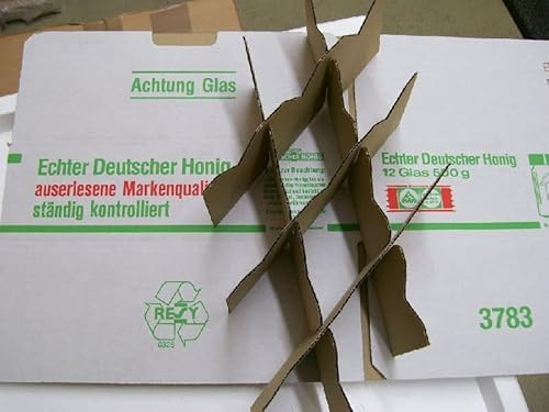 Generisch 10 Leerkarton DIB Honig 500g Glas Imker Imkerei Honigglas Deutscher Imkerbund