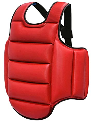 kowaku Reversibile Taekwondo Gilet Protettivo Rib Equipaggiamento MMA Karate Pettorale per Adulti Bambini Punzonatura Pesante Kickboxing Muay, Rosso Blu S