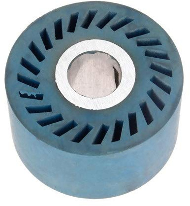 BomDog Muela Abrasiva, 1 Pieza Rueda de Contacto de Goma Ranurada Sólida para Amoladora de Correa Lijadora Pulido Biselado Muela Abrasiva Correa Abrasiva/a/86X50X25Mm Solid