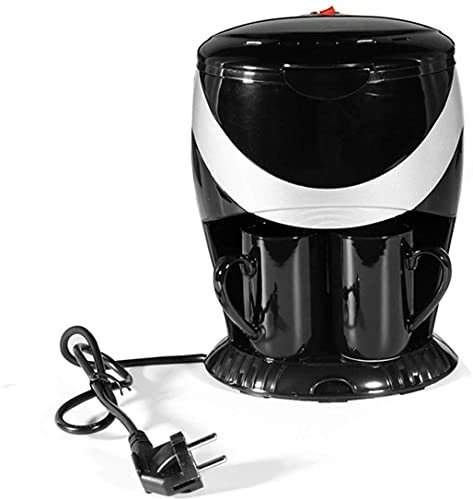 TEmkin Filter Coffee Machine Electric Coffee Machine, Office And Home Double Cup Drip Coffee Machine with Automatic Insulation And Anti Dry Burning, 450W (C) (B)