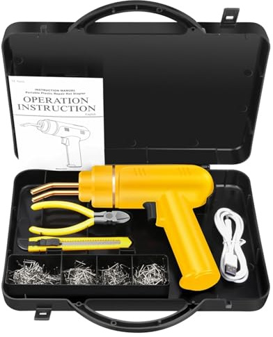 Soudeuses électriques Agrafeuse à chaud 200 W, machine à souder rechargeable pour plastique, kit de réparation de pare-chocs, fer à souder pour réparation de pare-chocs de voiture en plastique Soudage