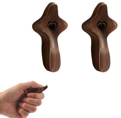 XFSRG Cruz De Madera Con Diseño De Corazón Tallado Pequeñas Cruces Para Oración Y Meditación Accesorios Decorativos Para El Hogar Y La Iglesia Perfecto Para Bautizo Y Comunión (Nogal negro)