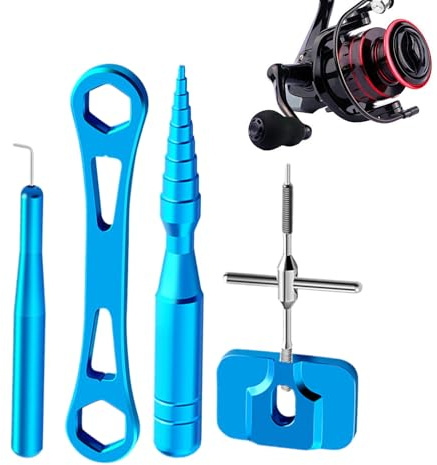 Rollen-Reinigungsset | Reparatur-Set für Angelausrüstung, tragbares Angelrollen-Pflegeset für Boot, Ufer, Surf, Camping, Salzwasser