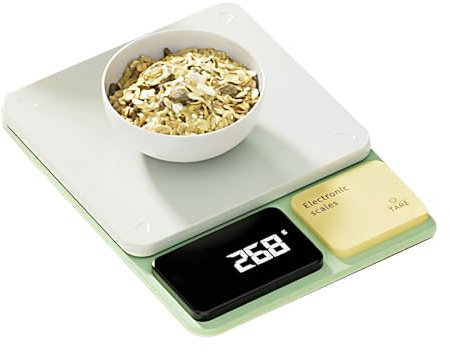 Arroopu Balance Alimentaire Pour La Cuisine - 0.1 g Haute Précision 5 Unités Affichage LED,Balance Numérique Pour Aliments Liquides Et Secs,Pour Maison Boulangerie Restaurant Café Viande