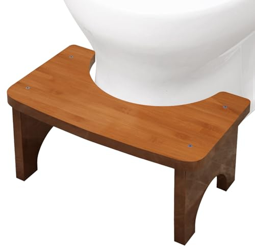 Tabouretz De Toilettez En Boisz,37*20*17CM Toilette Squatty Bois,Tabouret De Toilette Physiologique En Bois,Tabouret Toilette Pour Anti-Constipation,Adultes Et Enfants,Contre Flatulences(Brun)