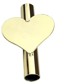 drburpily Eisenvase, Dekoration, hoher Blumenhalter aus Metall, für stilvolle Blumenpräsentation, Wandvase, Rohr, rostig und elegant, goldenes Herz
