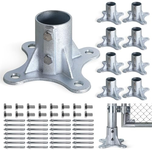 Aecxm 2 1/2 (2-3/8 Post OD) Chain Link Fence Post Flange 8Pack