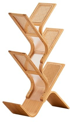 Scaffale for alberi, libreria verticale curva creativa, espositore for libri, salvaspazio, adatto for riporre libri, CD, riviste(5-Tier)