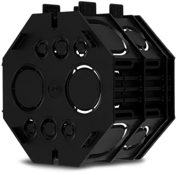 REV Verteilerdose, Unterputzdose achteckig 25 Stück. Ø 8 cm x Tiefe 5 cm, schwarz