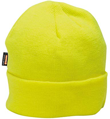 Portwest B013 Insulatex Fodrad Stickad Mössa, Regelbunden, Storlek En, Gul