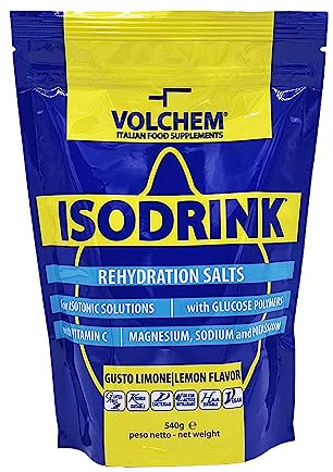 Volchem Isodrink, Integratore Alimentare di Sali Minerali e Maltodestrine, a Base di Polimeri di Glucosio, con Magnesio, Sodio e Potassio (540 g, Limone)