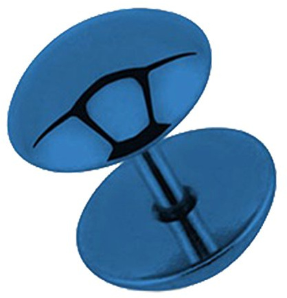 Piersando Titan Ohrring Fake Ohr Plug Stecker Halbrund poliert
