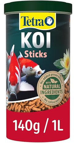 Tetra Pond Koi-Sticks – Koi-foder för färgglada fiskar och förbättrad vattenkvalitet, 1 l burk