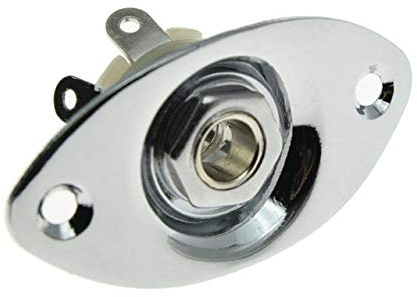 KAISH Klinkenbuchse für E-Gitarre, oval, Chrom