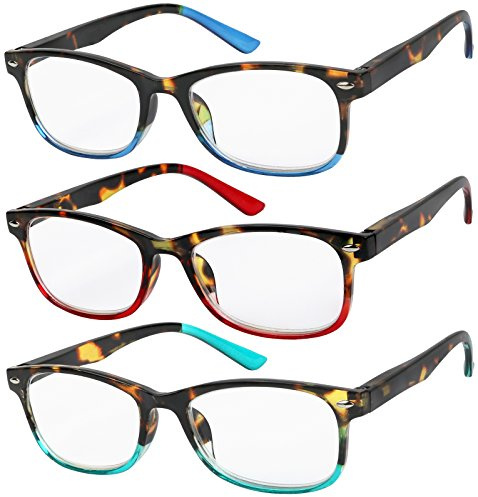 Success Eyewear Reading Glasses Set of 3 Great Value Spring Hinge Readers Men and Women Glasses for Reading +2.75