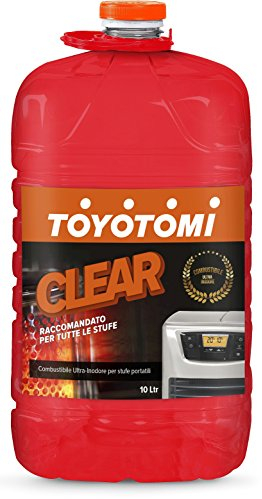 Toyotomi CLEAR10L Ultra Inodore, Combustibile compatibile con tutte le Stufe Elettriche o Meccaniche, Eccellenza Giapponese, Maxi risparmio 10 litri