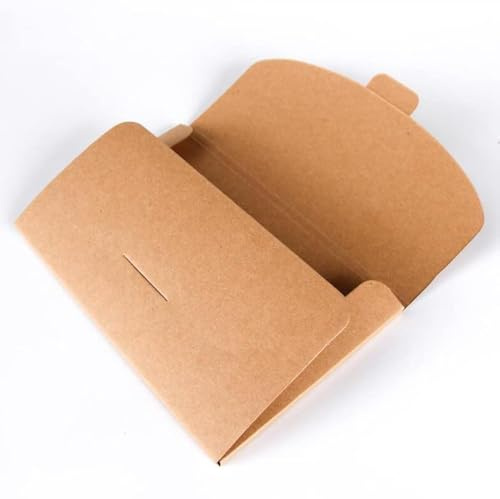 Youery Kraftpapier Umschläge Mini Briefumschläge, 50 Stück | Klein, Mit Herz Verschluss, Für Geldgeschenke, Für Dankeskarten, Für Einladung